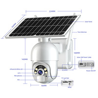 Caméra intelligente extérieure sans fil Panneau solaire Batterie Caméra de sécurité Vision nocturne 4G Système de caméra CCTV à énergie solaire