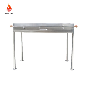 HDC19B Griglia <span class=keywords><strong>BBQ</strong></span> Portatile Pieghevole in Acciaio Inox per Picnic all'Aperto con Carrello e Altezza Regolabile - Product Image 2