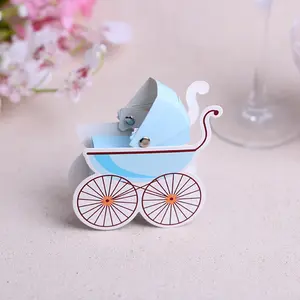 baby carriage Pink/blue Color chocolate favour boxes wedding gift candy box new born baby shower for boy girl birthday