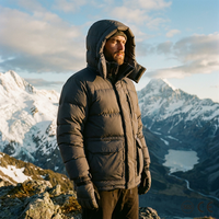 Veste matelassée robuste en ripstop avec logo personnalisé sur le devant, pour homme, manteau d'hiver néo-zélandais, tailles S-5XL, coupe large, coupe-vent, imperméable et rembourrée
