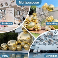 Ballon publicitaire gonflable personnalisé, sphère miroir géante, ballon miroir, grande boule disco, PVC, fête, mariage