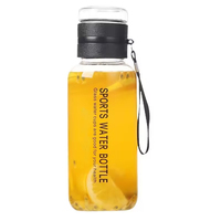 Grande bouteille d'eau en verre borosilicate, design moderne, anti-fuite, tasse à eau, pour les voyages en plein air, les sports, vaisselle à boisson tendance