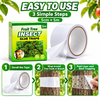 Bande adhésive anti-insectes pour tronc d'arbre 5cm*5m, bande collante pour vergers et arbres fruitiers, imperméable, piège à insectes rampants, rouleau