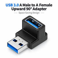 USB 3.0 Rechtwinkliger Adapter A-Stecker auf A-Buchse 90 Grad Nach Oben Verlängerungsanschluss 5 Gbit/s für Laptop PC