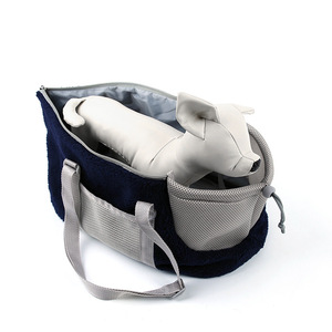 Bán buôn đáng yêu màu hồng màu đen lông cừu thoáng khí Puppy Pouch Cat Dog Pet Sling Dog tàu sân bay - Product Image 3