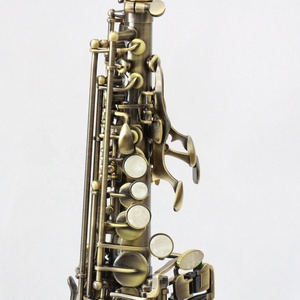 FOCUS <span class=keywords><strong>Saxophone</strong></span> soprano droit vintage plat BB de niveau débutant de haute qualité avec instrument accessoire pour nouveaux joueurs - Product Image 2