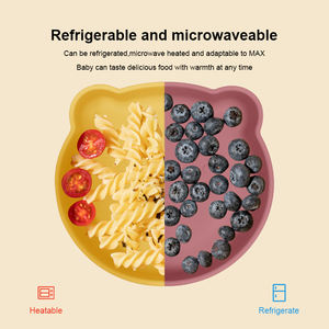 Logo personnalisé pour enfants bol à ventouse avec cuillère et fourchette <span class=keywords><strong>caoutchouc</strong></span> sevrer vaisselle en <span class=keywords><strong>silicone</strong></span> bavoir gobelet enfants salle à manger bébé alimentation ensemble - Product Image 3