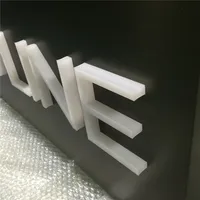 Lettres en acrylique 3D éclairées latéralement GFace, panneaux LED personnalisés, étanches, pour la décoration de boutiques haut de gamme et de magasins de mode