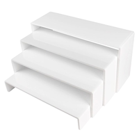 Offre Spéciale – En Stock – Présentoir en Acrylique Blanc à 3 Niveaux pour Gâteaux, Aliments, Jouets et Magasins de Détail