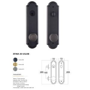 Cerradura de Manija de Cobre de Estilo Clásico para Puerta Principal Doble de Madera, Precio de Fábrica YZH - Product Image 1