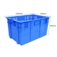 Caisses de déménagement en plastique HDPE à mailles 1020*670*545, empilables, emboîtables, recyclables, pour le stockage domestique, l'entrepôt et le transport - Vente en gros
