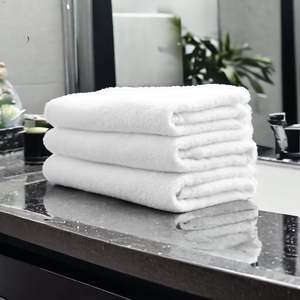 Myooka <b>Terry</b> Woven Bath Towel 100% Cotton | Soft | Durable & Absorbent | 500 GSM | White 70x140cm | <b>Bulk</b> Ready Stock EU - Product Image 5