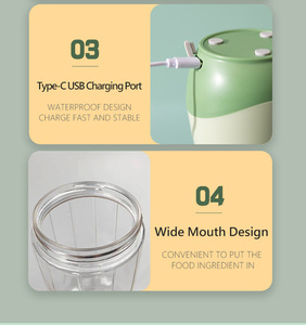 Nuevo Exprimidor Portátil Recargable por USB, Exprimidor Eléctrico Pequeño, Vaso Exprimidor Multifuncional, Triturador de Hielo y Frutas, Licuadora Doméstica para Viajes - Product Image 6