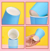 Gobelets en papier personnalisés avec logo, à paroi simple, pour jus, soda, boissons froides, jetables, différentes tailles