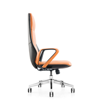 Chaise de bureau pivotante de luxe en cuir, siège de patron