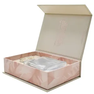 Роскошная розовая Магнитная Подарочная коробка на заказ, упаковка для парфюмерной косметической сыворотки для ухода за кожей, эфирное масло, крем для лица, парик