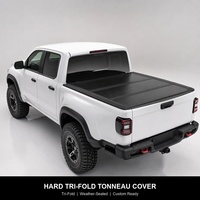Couverture de benne rigide pliable pour pick-up, en aluminium, pliable en trois parties, profil bas, étanche, OEM ODM