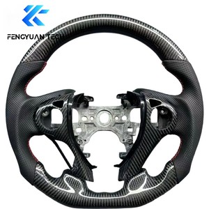 Volant personnalisé en Alcantara et fibre de carbone forgée avec LED pour Honda Accord 9ème génération Coupé Crosstour 2013 2014 2015 2016 2017 <span class=keywords><strong>2018</strong></span> - Product Image 1