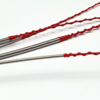 SAMHYUN 4EB45100 4-String Bass Guitar Strings 45-100 Gauge Steel Wound Hex Core Red Silk Ends OEM