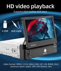 Bqcc 1 <span class=keywords><strong>DIN</strong></span> 7-Inch HD Có Thể Thu Vào Màn Hình Carplay Wifi <span class=keywords><strong>GPS</strong></span> <span class=keywords><strong>Android</strong></span> 13 Xe Stereo Duy Nhất <span class=keywords><strong>DIN</strong></span> Gương Liên Kết AUX USB FM Xe Đài Phát Thanh - Product Image 3