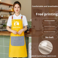Tablier sans manches transfrontalier avec impression de logo, pour boulangerie, salon de thé, toile imperméable, travail, commerce extérieur, vente en gros d'usine