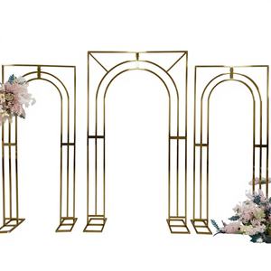 ที่วางประตูแบบโค้งสีทอง/เงินทำจากสเตนเลสสี่เหลี่ยมรูปทรงเรขาคณิตแบบเรียบ - Product Image 1