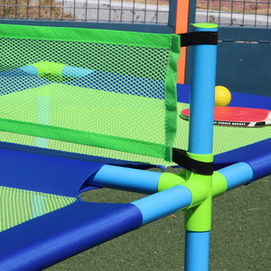 Trampoline portable <span class=keywords><strong>Ping</strong></span>-<span class=keywords><strong>Pong</strong></span> <span class=keywords><strong>Jeu</strong></span> de tennis de table pour une utilisation intérieure ou extérieure Comprend deux pagaies Six balles Sac de rangement - Product Image 4