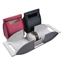 Emballage de bijoux de style portable en cuir Pu haut de gamme pendentif collier boîte de montre