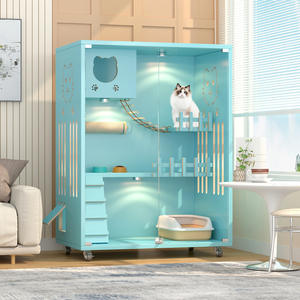 Villa de <span class=keywords><strong>chat</strong></span> domestique en bois massif cadre d'escalade de <span class=keywords><strong>chat</strong></span> <span class=keywords><strong>cage</strong></span> de <span class=keywords><strong>chat</strong></span> multicolore/maison en bois maison - Product Image 4