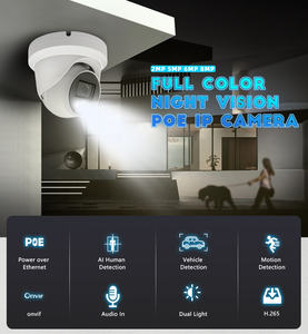 <span class=keywords><strong>Caméra</strong></span> de sécurité <span class=keywords><strong>IP</strong></span> POE 5MP Vision nocturne couleur intégrale H.265 Audio bidirectionnel Étanche IP66 <span class=keywords><strong>Enregistrement</strong></span> 24/7 Compatible NVR Cloud CMOS - Product Image 4