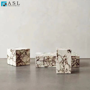 Mesa de Centro Redonda de Mármol Calacatta Viola con Estructura Metálica, Diseño Moderno <span class=keywords><strong>2022</strong></span> - Product Image 1