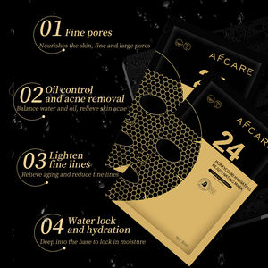 Máscaras Faciais Orgânicas de Marca Privada Feitas na China Sem Parabenos Hidratantes Firmadoras com Aloe Colágeno de Ouro 24K e Mel - Product Image 4