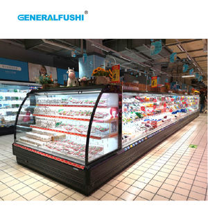 Réfrigérateur à boissons finition blanche - Vitrine réfrigérée polyvalente pour canettes et bouteilles, vitrine ouverte pour produits laitiers et fruits de supermarché, refroidisseur de boissons - Product Image 6