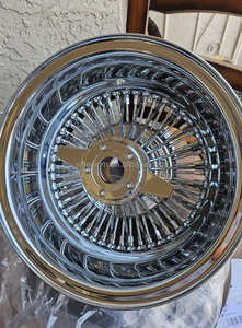 Jantes 13x7 en acier chromé à rayons profonds avec 100 rayons pour voitures classiques <span class=keywords><strong>Lowrider</strong></span> - Remplacement universel - Product Image 3