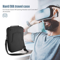 Étui de transport rigide en EVA noir personnalisé pour Quest2 VR, résistant aux chocs, à la poussière et à l'eau, petit MOQ, rangement de voyage