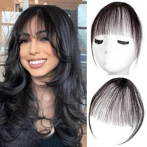 Frange à clipser invisible, style français aérien et léger, avec couverture des tempes, cheveux fins et ondulés pour femmes, faciles à coiffer et à intégrer. - Product Image 1