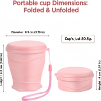 Gobelet pliable en silicone pour sports de plein air, anti-fuite, sans BPA, réutilisable, couleur personnalisée - Tasse de rinçage portable extensible unisexe pour voyage