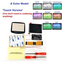 Sentuh dan Tombol Kontrol 8 Model Warna Kecerahan V3 IPS Backlit Lampu Latar Layar LCD untuk Game Boy Advance GBA Konsol