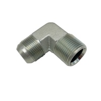 1JN9 JIC Sambungan Pipa Hidrolik Baja Tahan Karat Konektor Selang Hidrolik Siku 90 Derajat NPT Male Adaptor Selang Hidrolik