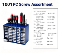 Kit d'Assortiment de 1001 Pièces de Fixations et Outils, Vis, Clous, Rondelles, Outils Manuels, Prise en Charge de la Personnalisation OEM ODM