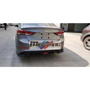 Body Kit Diffuser 4 Out Exhaust Rear Lip Spoiler Voor 2016 2017 2018 2019 Elantra Avante