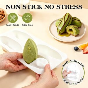 Molde de Silicona Personalizable para Pastel con Forma de Pistacho, 4 Cavidades, Antiadherente, Libre de BPA, con Certificación LFGB Platinum - Product Image 2