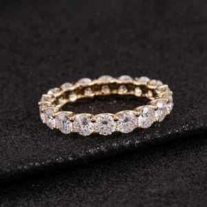 مجوهرات راقية 10k-فضفاضة-خواتم الأبدية الماسية مع حجر الماس في المختبر في جولة مقابل خاتم الماس - Product Image 4