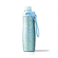 Vaso Aislado al Vacío de Titanio Puro de 500 ml Personalizado, Botella de Agua Deportiva de Titanio de Doble Pared a Prueba de Fugas, Portátil para Viajes al Aire Libre