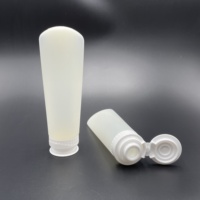 Bouteille inversée en HDPE à toucher doux personnalisée, 150 ml, 120 ml, 100 ml, bouteilles compressibles avec bouchon à clapet, valve en silicone, emballage cosmétique