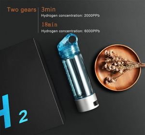 Bouteille d'eau hydrogénée avec logo personnalisé, technologie SPE PEM, générateur d'eau riche en hydrogène portable, tasse à hydrogène riche en H2 - Product Image 4