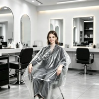 Cape de coloration capillaire jetable et durable, imperméable, pour salon de coiffure et usage domestique
