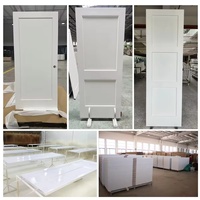 Porte intérieure moderne pré-montée de style Shaker, blanche apprêtée, 30x80 pouces, en MDF mouluré, pour maison