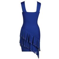 High-End Satin rücken freies Kleid Cross-Strap Gestrickte Cross Neck Corns Quaste für Bandage für den Sommer Neuer grenz überschreiten der Außenhandel