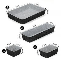 Ensemble de 8 boîtes de rangement en feutre multifonctionnelles avec tiroirs amovibles pour chambre, chambre d'enfant et maison